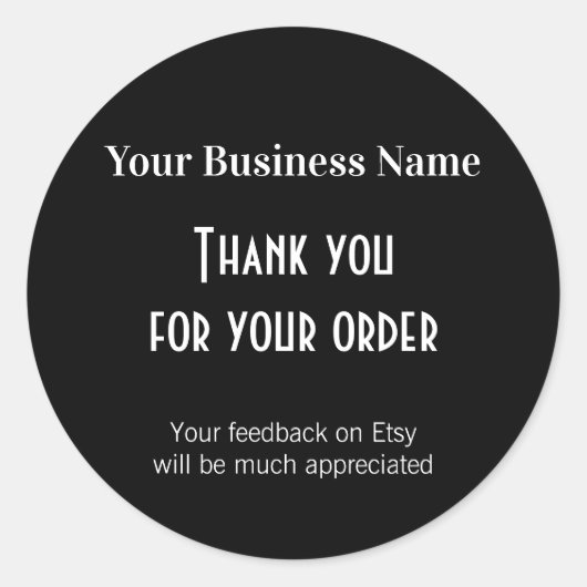 Vielen Dank, dass Sie uns Feedback verlassen haben Runder Aufkleber (Vorderseite)