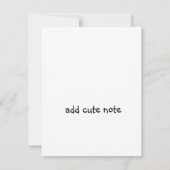 Vielen Dank, dass Sie uns ignoriert haben, als wir RSVP Karte (Rückseite)