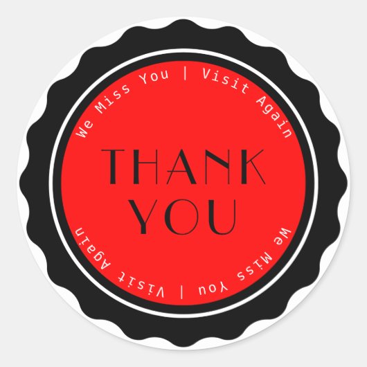 Vielen Dank, dass Sie uns nicht wiedersehen Runder Aufkleber (Vorderseite)