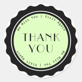 Vielen Dank, dass Sie uns nicht wiedersehen Runder Aufkleber
