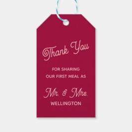 Vielen Dank, dass Sie unsere erste Pink-Meal-Hochz Geschenkanhänger