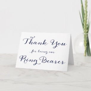 Vielen Dank, dass Sie unsere Ring Bearer Wedding C Dankeskarte