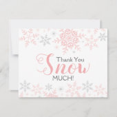 Vielen Dank, dass Sie viel rosa Baby Duschkarte ge Dankeskarte (Vorderseite)