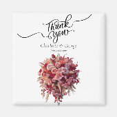 Vielen Dank, dass Sie Wedding Bouquet Blume Gastge Magnet (Vorne)