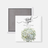 Vielen Dank, dass Sie Wedding Bouquet Blume Gastge Magnet (Vorderseite/Rückseite)