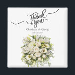 Vielen Dank, dass Sie Wedding Bouquet Blume Gastge Magnet<br><div class="desc">Vielen Dank für Ihre Hochzeit Bouquet Blume Gastgeschenk Hochzeit Dieses Design ist perfekt für Ihre grüne und weiße rustikale boho Hochzeit Thema. Und leicht anzupassen und zu personalisieren,  indem Sie den Text ändern</div>