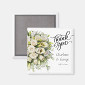 Vielen Dank, dass Sie Wedding Bouquet Blume Gastge Magnet (Vorderseite/Rückseite)