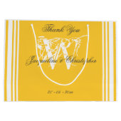 Vielen Dank, dass Sie weich gelb Sommer Hochzeitsc Große Geschenktüte (Rückseite)