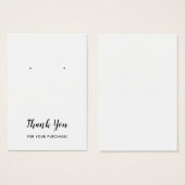 Vielen Dank, dass Sie weiße, einfache Ohrring-Disp (Vorne & Hinten)