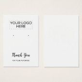 Vielen Dank, dass Sie weiße, einfache Ohrring-Disp (Vorne & Hinten)