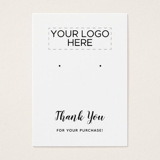 Vielen Dank, dass Sie weiße, einfache Ohrring-Disp (Vorderseite)