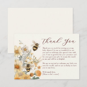 Vielen Dank, dass Sie Wildblume Floral Baby Dusche Dankeskarte