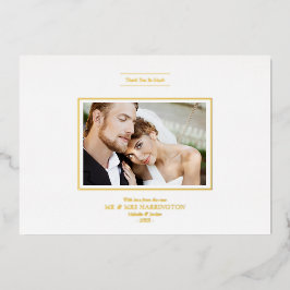 Vielen Dank, dass Sie wirklich Golden Chic Newlywe Folieneinladung