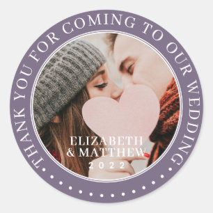 Vielen Dank, dass Sie zu unserem hochzeitsmodernen Runder Aufkleber
