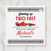 Vielen Dank, dass Sie zwei schnelle Red Race Car B Geschenkanhänger (Rückseite)