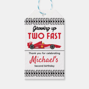 Vielen Dank, dass Sie zwei schnelle Red Race Car B Geschenkanhänger