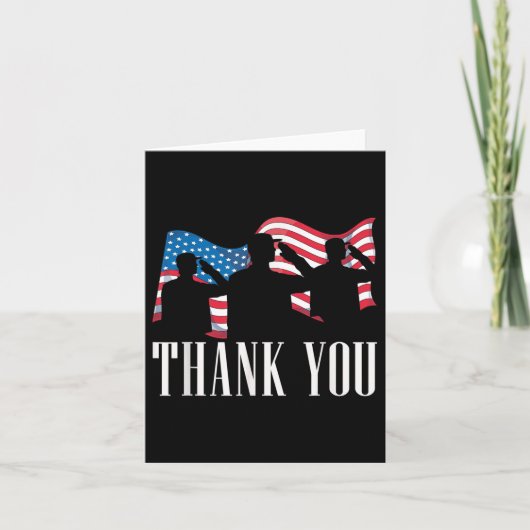 Vielen Dank, dass wir Flag Patriotic Solider Ameri Karte (Vorderseite)