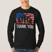 Vielen Dank, dass wir Flag Patriotic Solider Ameri T-Shirt (Vorderseite)