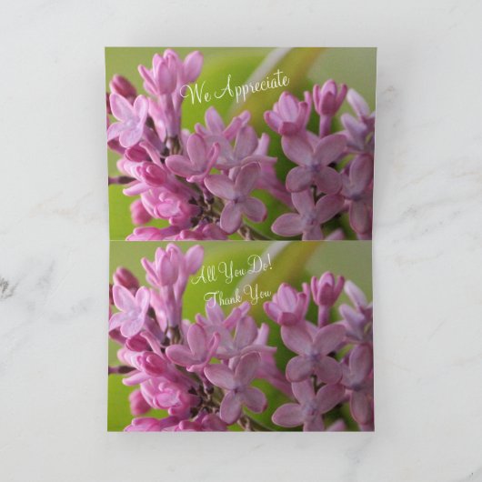 Vielen Dank, dass wir Ihnen alles, was Sie tun, da Dankeskarte (Innenseite)