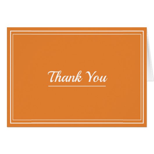 Vielen Dank dekorative Linien Minimal Orange Custo (Vorderseite (Horizontal))