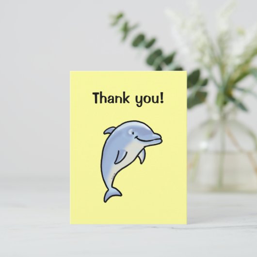 Vielen Dank! (delfin) Postkarte (Stehend Vorderseite)