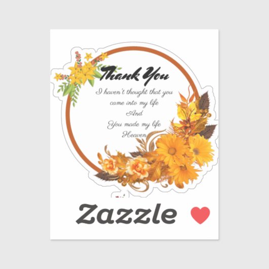 Vielen Dank, Design Square Sticker (Blatt)