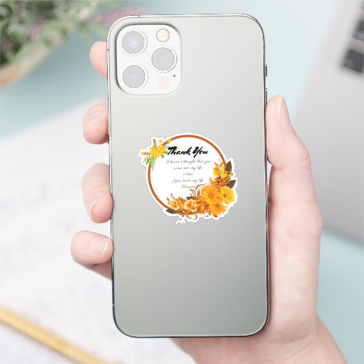 Vielen Dank, Design Square Sticker (Telefon)