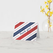 Vielen Dank - Diagonal Stars & Stripes Muster Karte (Gelbe Blume)