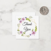 Vielen Dank, die Blume in Rosa blüten. Mitteilungskarte (Vorderseite/Rückseite Beispiel)