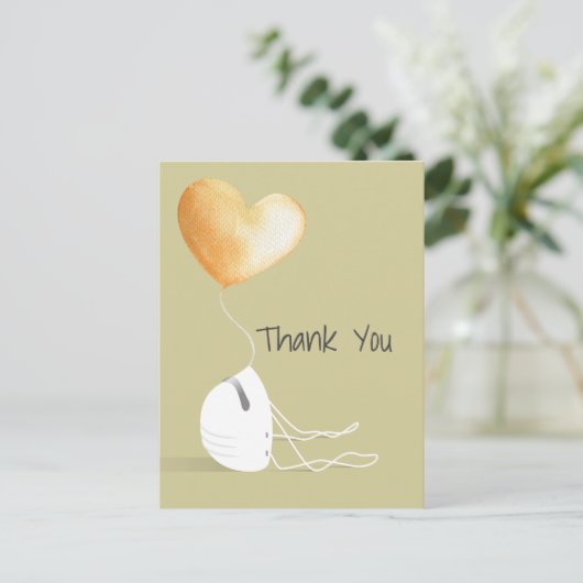 Vielen Dank - die Coronavirus Edition Postkarte (Stehend Vorderseite)