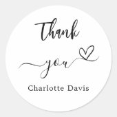 Vielen Dank, die Farbe des Herzens Runder Aufkleber (Vorderseite)