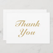 Vielen Dank, die goldfarbene, elegante Skriptkarte (Vorne/Hinten)