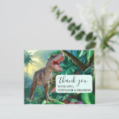 Vielen Dank Dinosaurier Kinder Jurassic World Post Postkarte (Stehend Vorderseite)