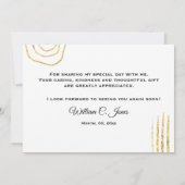 Vielen Dank DIY 2 Foto Gold moderne abstrakte Form Dankeskarte (Rückseite)