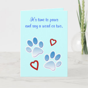 Vielen Dank: Dog Walker, Dog Sitter oder Dog Groom Dankeskarte