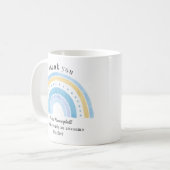 Vielen Dank Doodle Blue Rainbow Phantastisch Teach Kaffeetasse (Vorderseite Links)