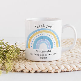 Vielen Dank Doodle Blue Rainbow Phantastisch Teach Kaffeetasse