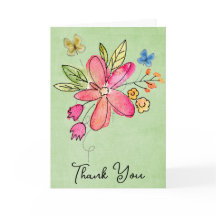 Vielen Dank Doodle Blume Card