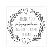 Vielen Dank Doodle Botanischer Kranich Personalisi Permastempel (Design)