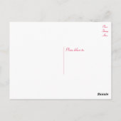 Vielen Dank Doodle Heart Red / Pink Postcard Postkarte (Rückseite)