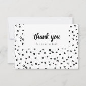 Vielen Dank Doodle Pattern Business Card Dankeskarte (Vorderseite)