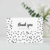 Vielen Dank Doodle Pattern Business Card Dankeskarte (Stehend Vorderseite)