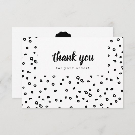 Vielen Dank Doodle Pattern Business Card Dankeskarte (Vorne/Hinten)
