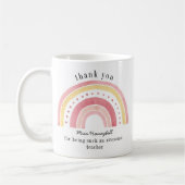 Vielen Dank Doodle Pink Rainbow Phantastisch Teach Kaffeetasse (Links)