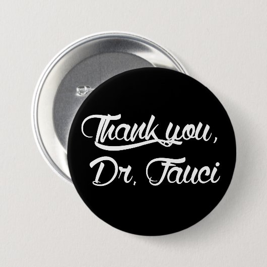 Vielen Dank Dr. Fauci Button (Vorne & Hinten)
