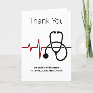 Vielen Dank Dr. Heartbeat Stethoscope Dankeskarte