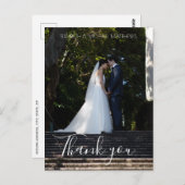 Vielen Dank Drehbuch benutzerdefinierte Foto Hochz Postkarte (Vorne/Hinten)
