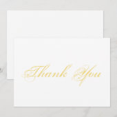 Vielen Dank Drehbuch hellgoldfarbene elegante Kart (Vorne/Hinten)