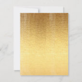 Vielen Dank Drehbuch Typografie Gold Pinselstrich Dankeskarte (Rückseite)