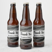 Vielen Dank Duck Feather Foto Moderne Wertschätzun Bierflaschenetikett (Flaschen)